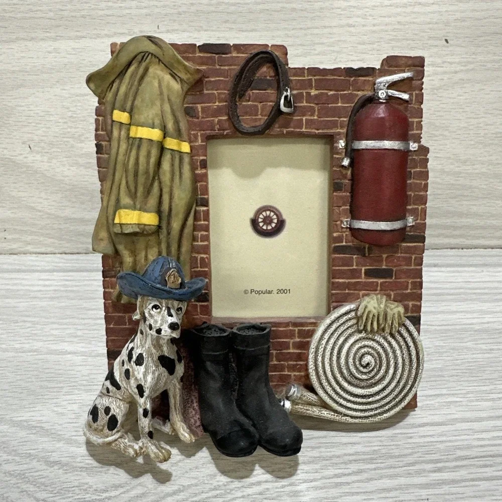 POPULAR IMPORTS Fire Department Resin Photo Frame For2x3